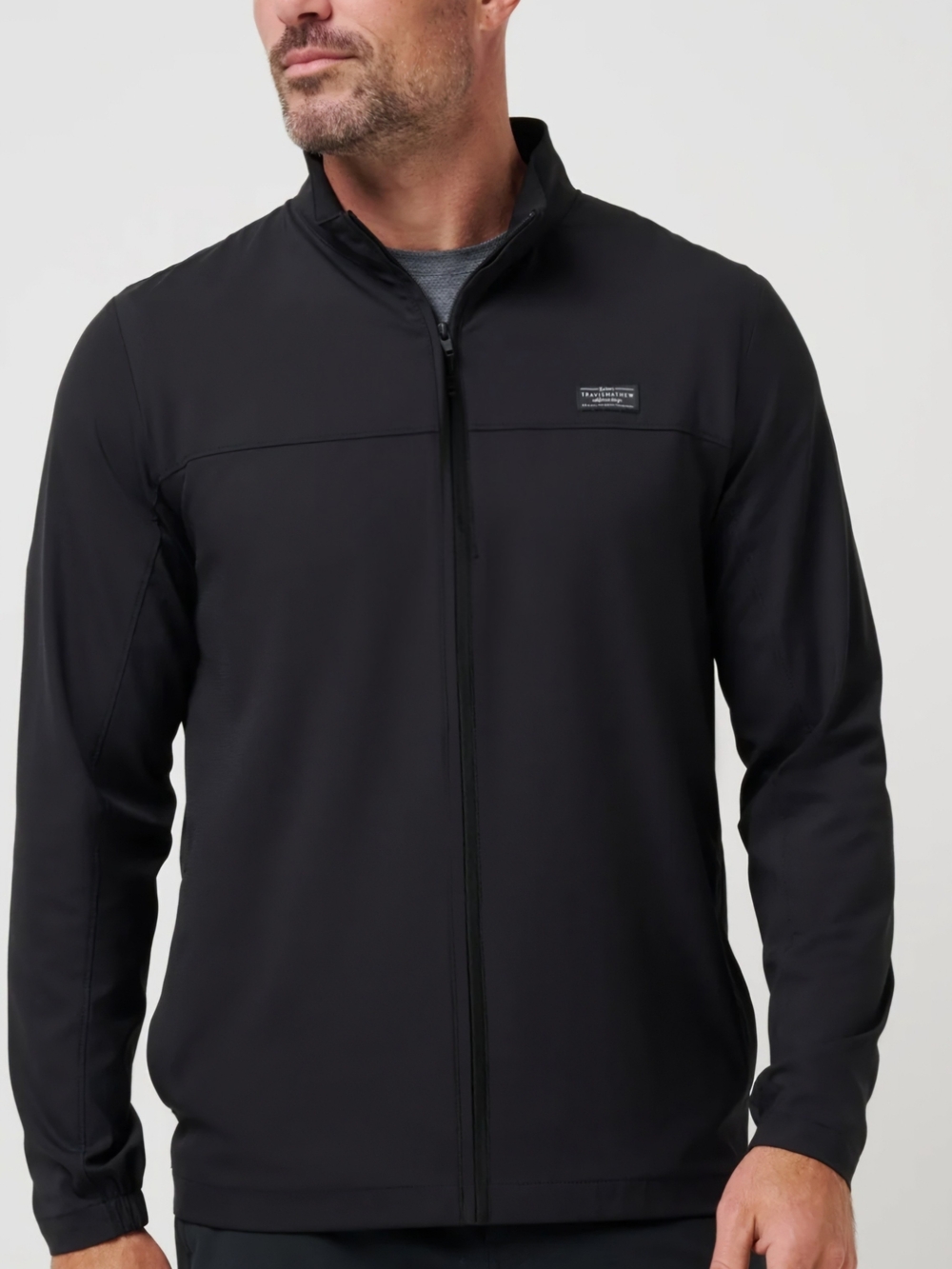 Travis Mathew Black Lightweight Full-Zip Shirt Jacket